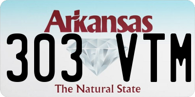 AR license plate 303VTM