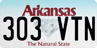 AR license plate 303VTN