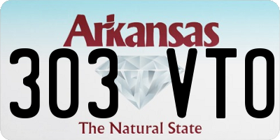 AR license plate 303VTO