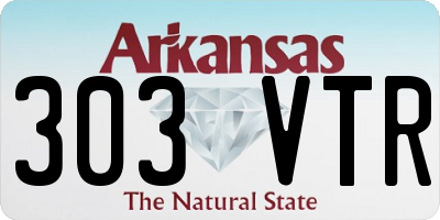 AR license plate 303VTR