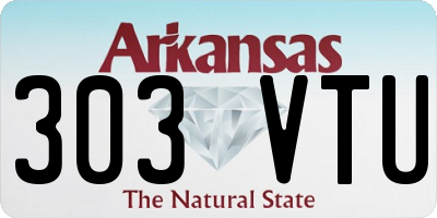 AR license plate 303VTU