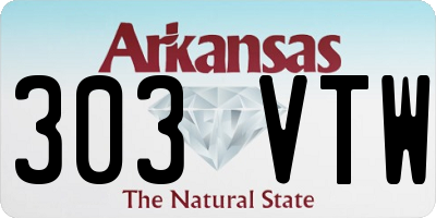 AR license plate 303VTW