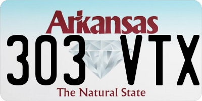 AR license plate 303VTX