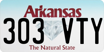 AR license plate 303VTY