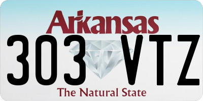 AR license plate 303VTZ