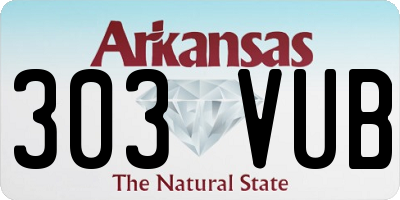 AR license plate 303VUB