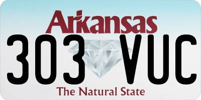 AR license plate 303VUC
