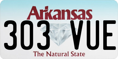 AR license plate 303VUE