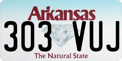 AR license plate 303VUJ