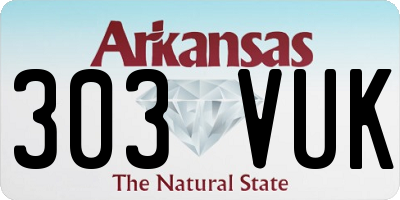AR license plate 303VUK