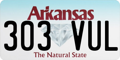 AR license plate 303VUL