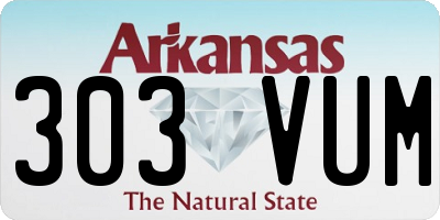 AR license plate 303VUM