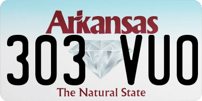AR license plate 303VUO