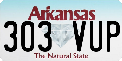 AR license plate 303VUP
