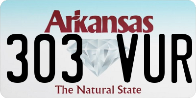 AR license plate 303VUR