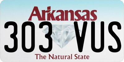 AR license plate 303VUS