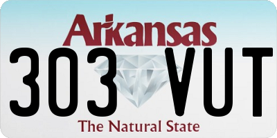 AR license plate 303VUT