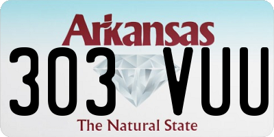 AR license plate 303VUU