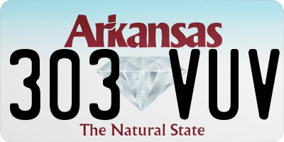 AR license plate 303VUV