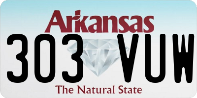 AR license plate 303VUW