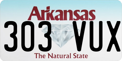 AR license plate 303VUX