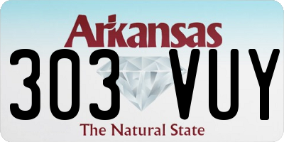 AR license plate 303VUY