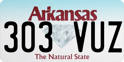 AR license plate 303VUZ