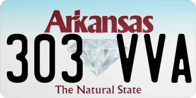AR license plate 303VVA