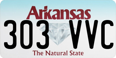 AR license plate 303VVC