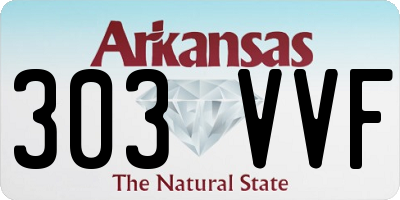 AR license plate 303VVF