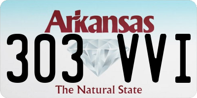 AR license plate 303VVI