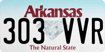 AR license plate 303VVR