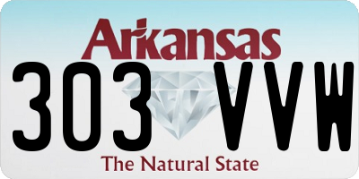 AR license plate 303VVW