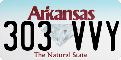AR license plate 303VVY