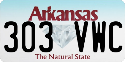 AR license plate 303VWC