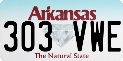 AR license plate 303VWE