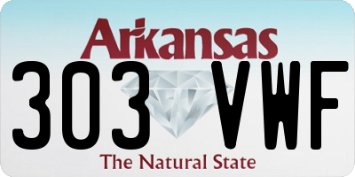 AR license plate 303VWF
