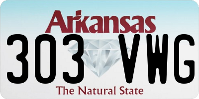 AR license plate 303VWG
