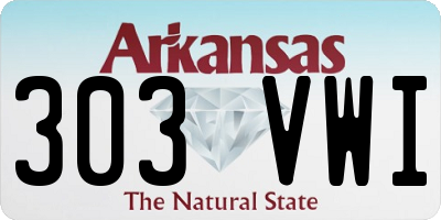 AR license plate 303VWI