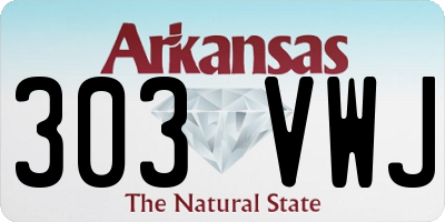 AR license plate 303VWJ