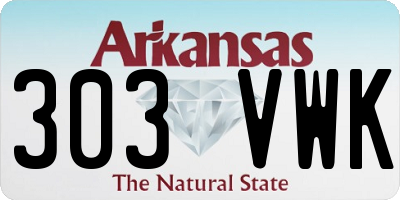 AR license plate 303VWK