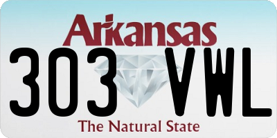AR license plate 303VWL