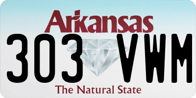 AR license plate 303VWM