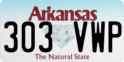 AR license plate 303VWP