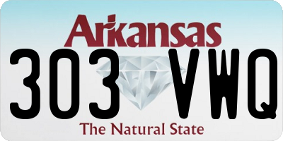 AR license plate 303VWQ