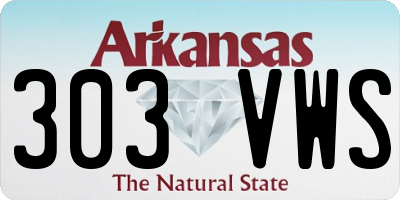 AR license plate 303VWS