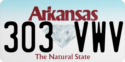 AR license plate 303VWV