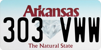 AR license plate 303VWW