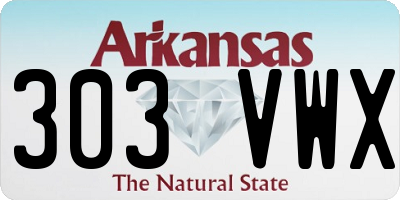AR license plate 303VWX