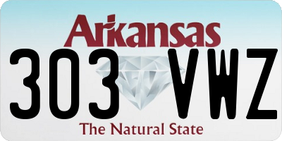 AR license plate 303VWZ
